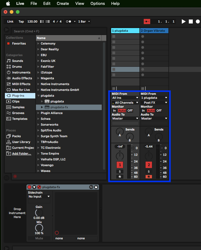 plugdata en Live